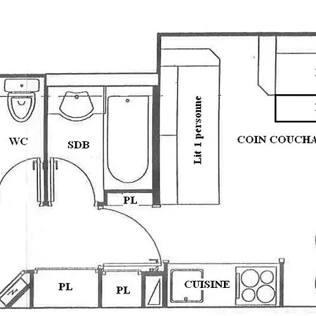 公寓 Au Pied Des Pistes Avec Balcon Et Cuisine Equipee - Fr-1-455-7
